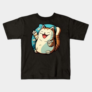 Happy cat #cat #kitty Kids T-Shirt